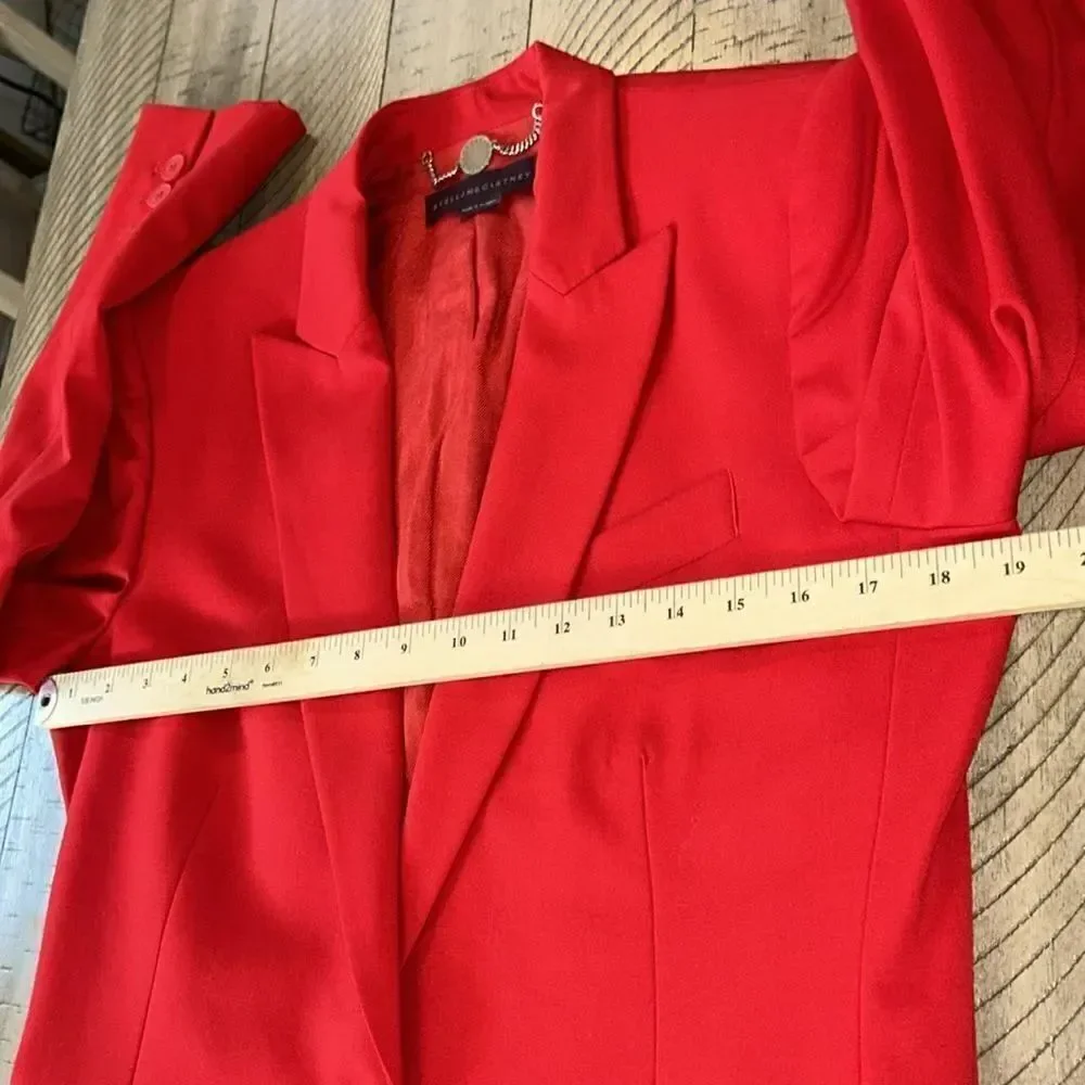 Ferrari 🏎️ Red Wool Blazer by Stella McCartney. Chic! 4 Convenient pockets!